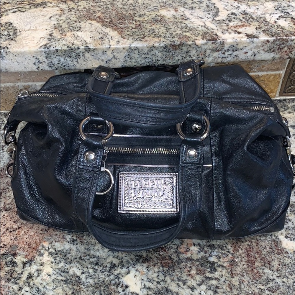 Coach Poppy Back Patent Satchel Purse